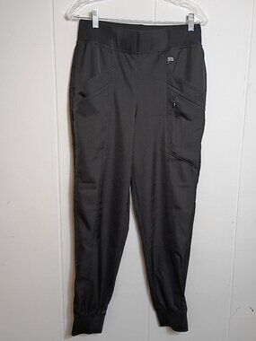 ClimateRight by CuddlDuds Women's Twill Scrub Jogger Small Black Pant